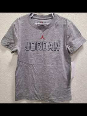 Jordan Boys' Grey Logo Tee